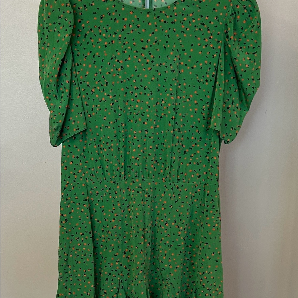 Veronica Beard Green Star Print Mini Dress - Picture 8 of 8